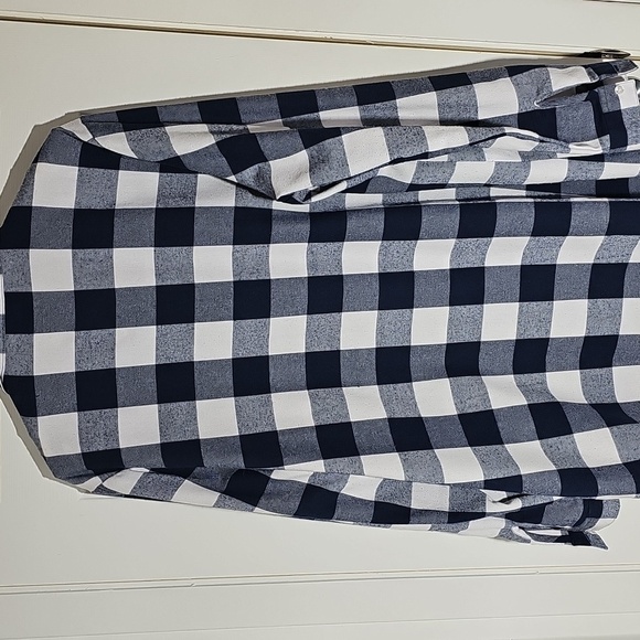 HAUTE EDIITION‎ Blue & White Checkered Button-Up Shirt. Size 3X. - Picture 5 of 9